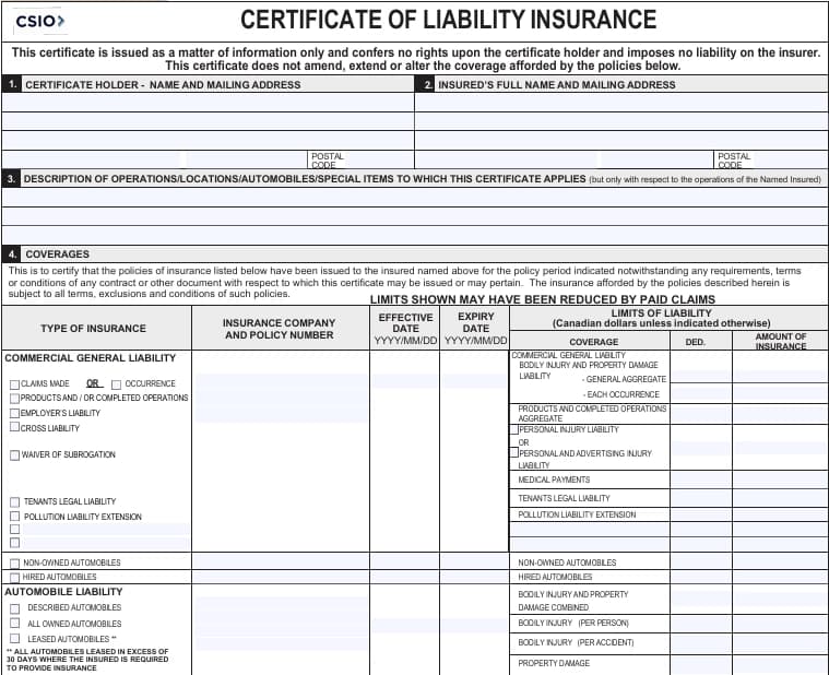 Certificates and Additional Insureds