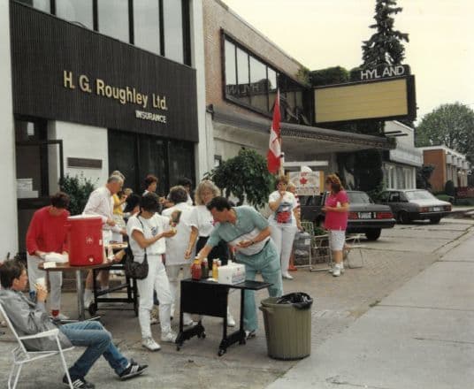 BBQ at the original H.G. Roughley office on Bond Street